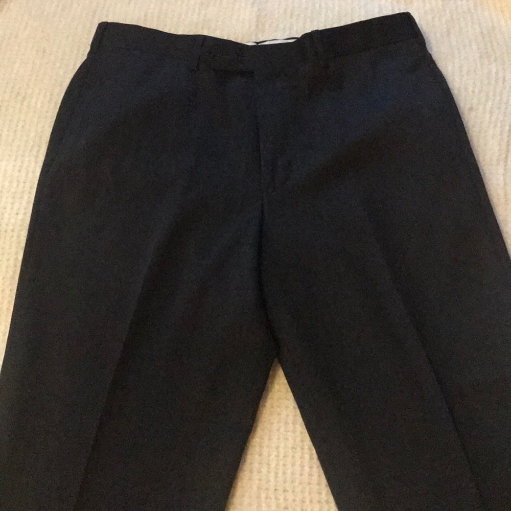 Brooks Brothers, dark gray 100% wool trousers